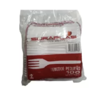 TENEDOR PEQUEÑO SURAPLAS X 100 UND
