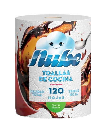 TOALLA COCINA NUBE 3H X 1 120 HOJAS UND