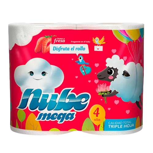 PAPEL HIGIENICO BLANCO STANDAR NUBE EXTRAGRANDE 3H X 4 UND