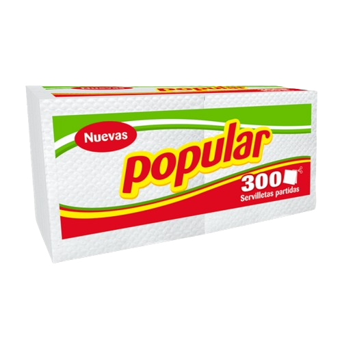 [4043] SERVILLETA POPULAR BLANCA 300 X UND